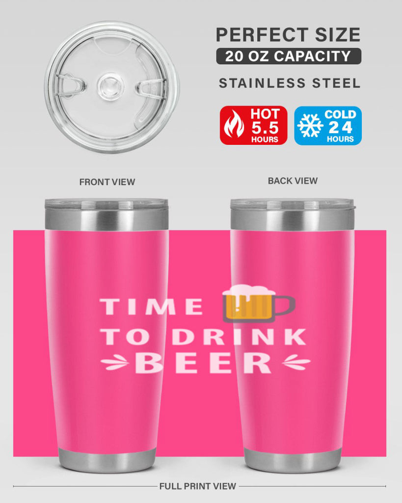 time to drink 7#- beer- Tumbler