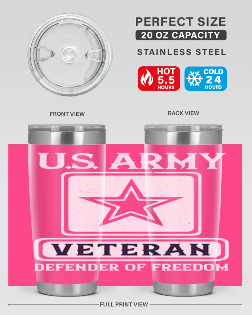 us army veteran defender of freedom 14#- Veterns Day- Tumbler