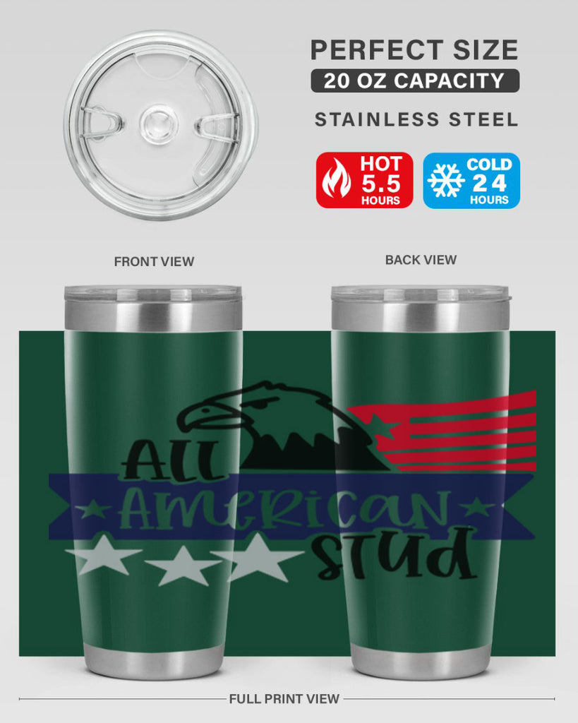 All American Stud Style 142#- Fourt Of July- Tumbler