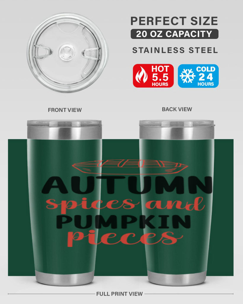 Autumn spices and pumpkin pieces 32#- fall- Tumbler
