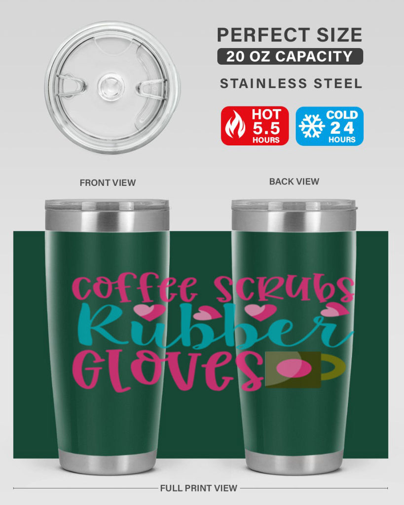 Coffee Scrubs Rubber Gloves Style Style 208#- nurse- tumbler