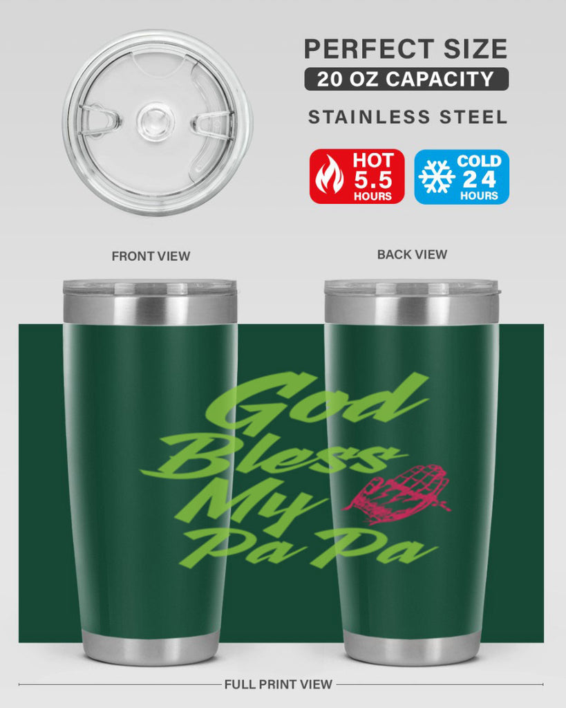 God Bless Papa 107#- grandpa - papa- Tumbler
