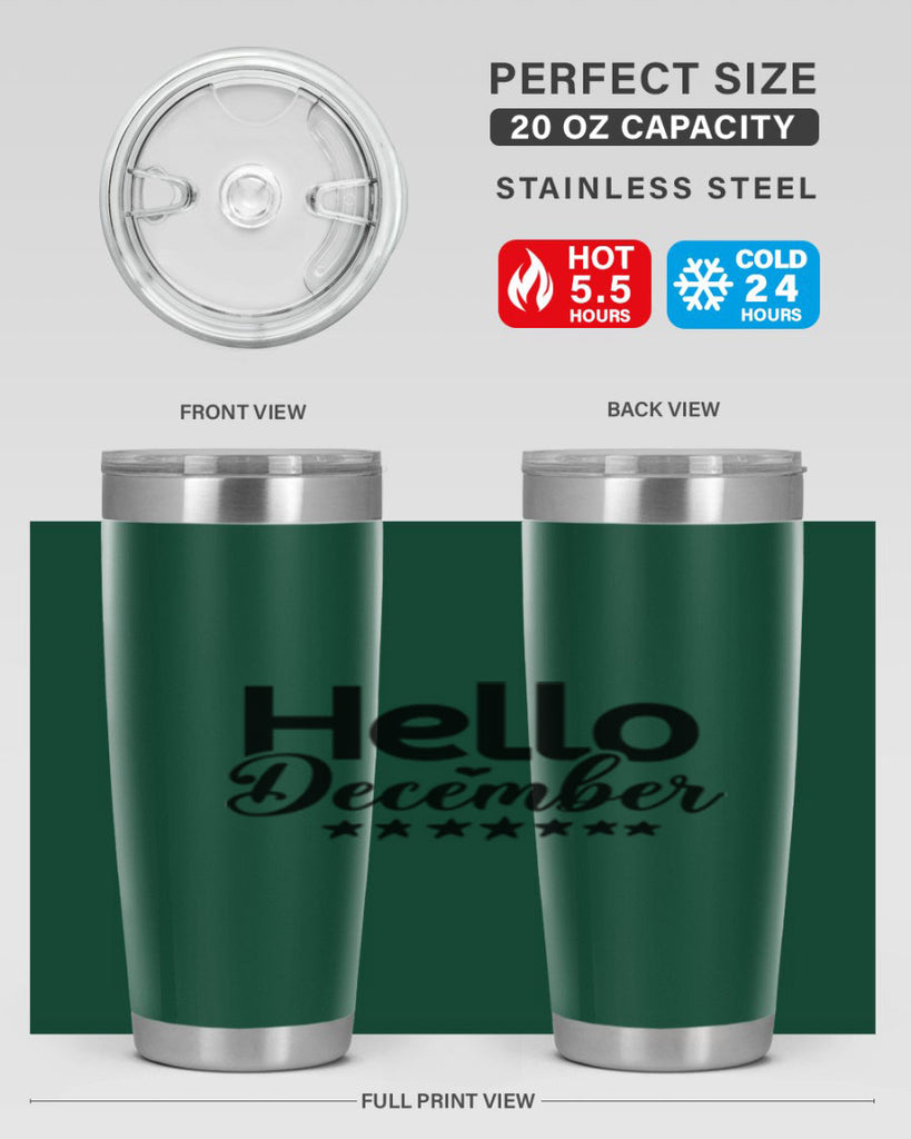 Hello December 156#- winter- Tumbler