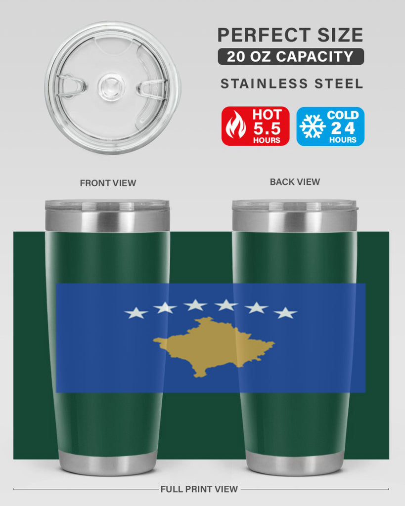 Kosovo 108#- world flags- Tumbler