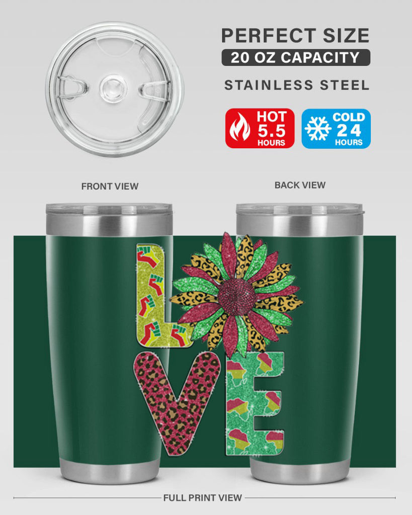 Love Juneteenth Day Fist Sunflower Png 7#- Juneteenth- tumbler