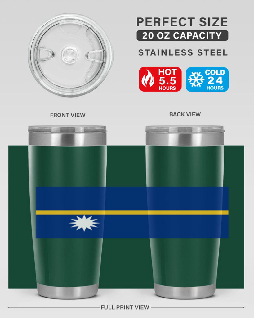 Nauru 77#- world flags- Tumbler