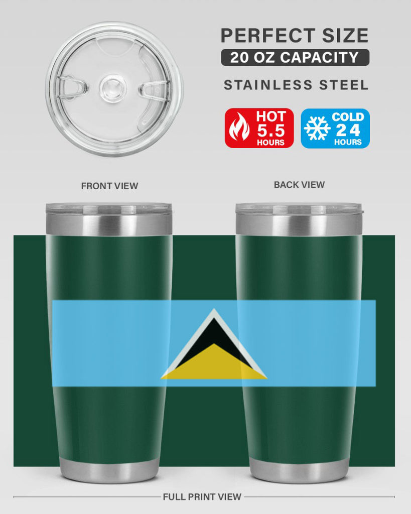 Saint Lucia 51#- world flags- Tumbler