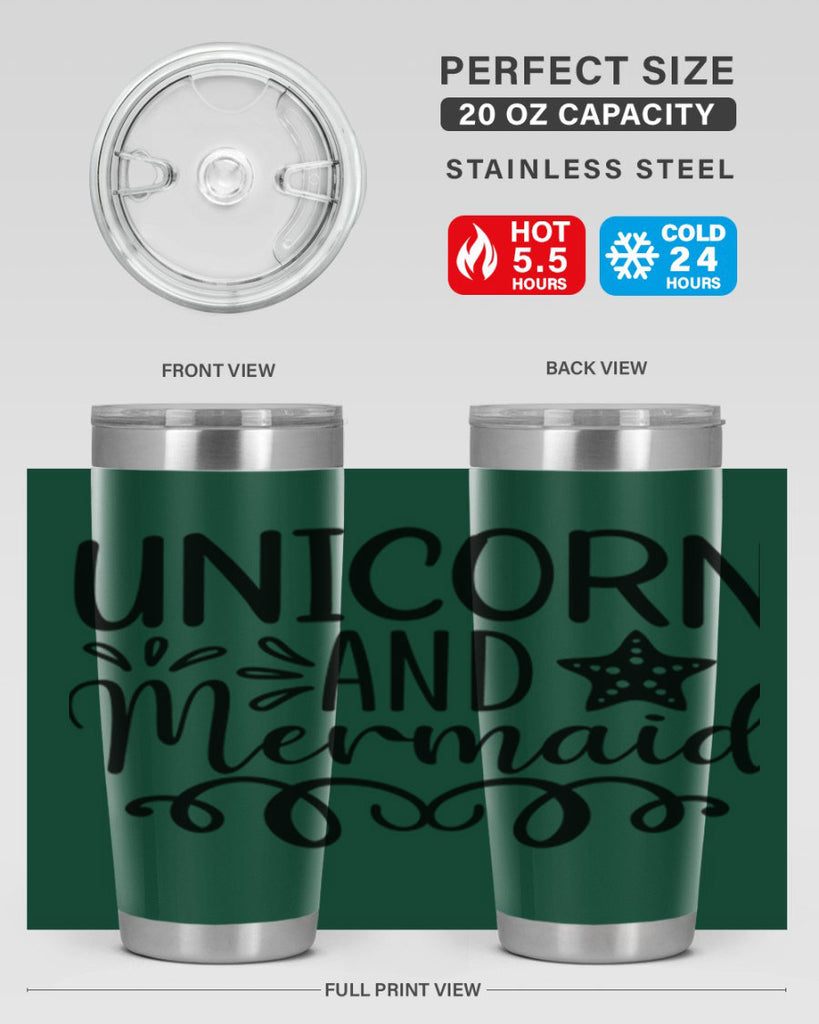 Unicorn And Mermaid 658#- mermaid- Tumbler