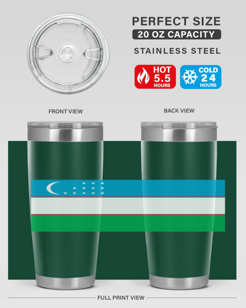 Uzbekistan 8#- world flags- Tumbler