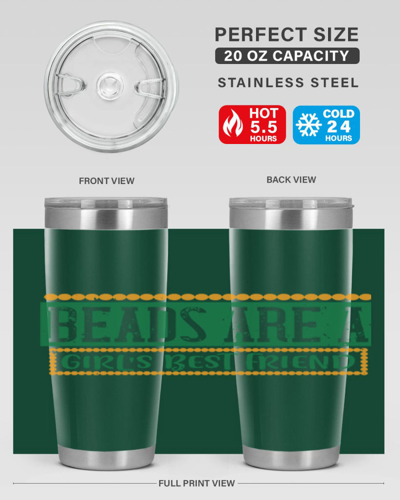 beads are a girls best friend 29#- mardi gras- Tumbler