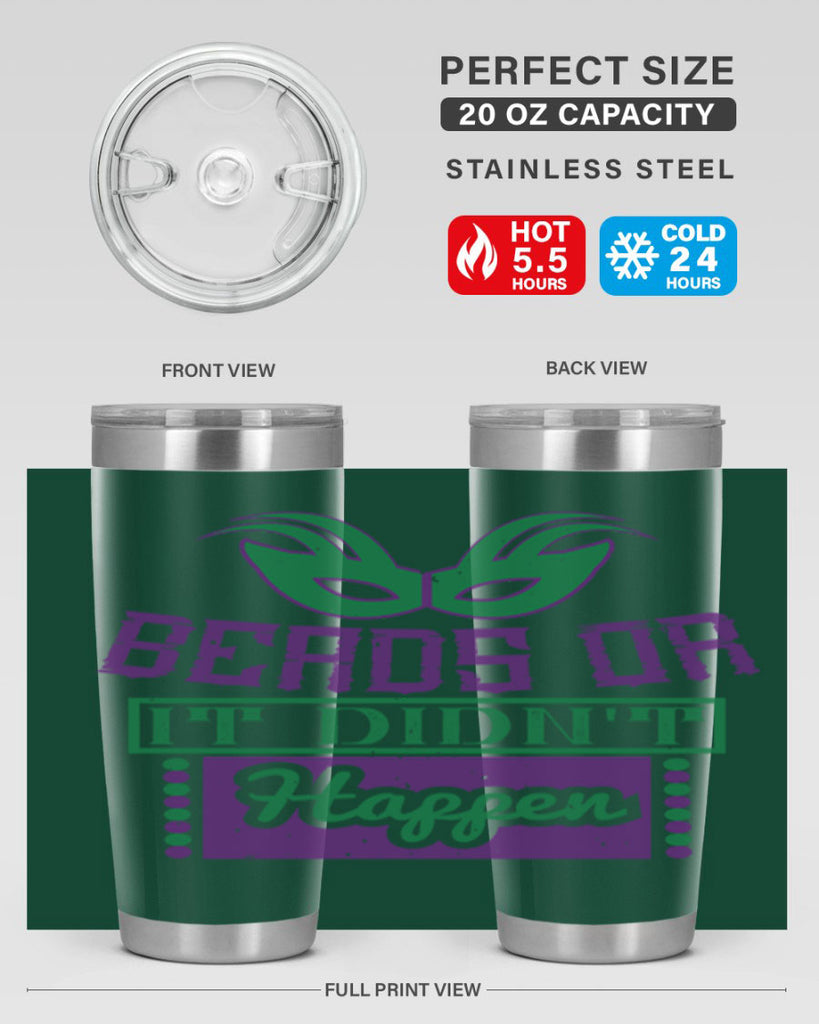 beads or it didnt happen 27#- mardi gras- Tumbler