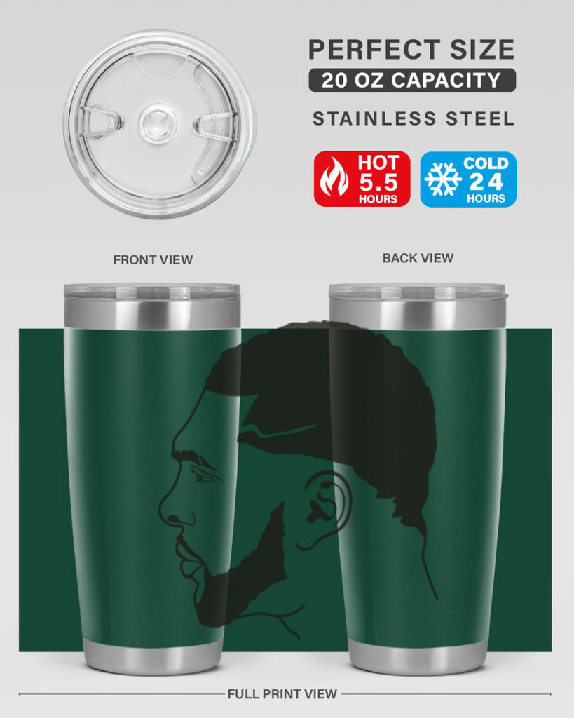 beardman 55#- black men - boys- tumbler