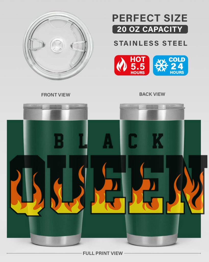 black queen flames 220#- black words phrases- Cotton Tank