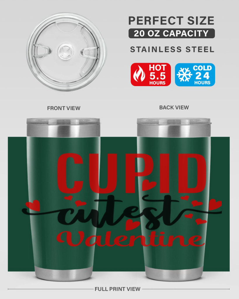 cupid cutest valentine 80#- valentines day- Tumbler