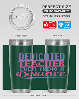 dedicated teacher even from a distance Style 53#- corona virus- Tumbler