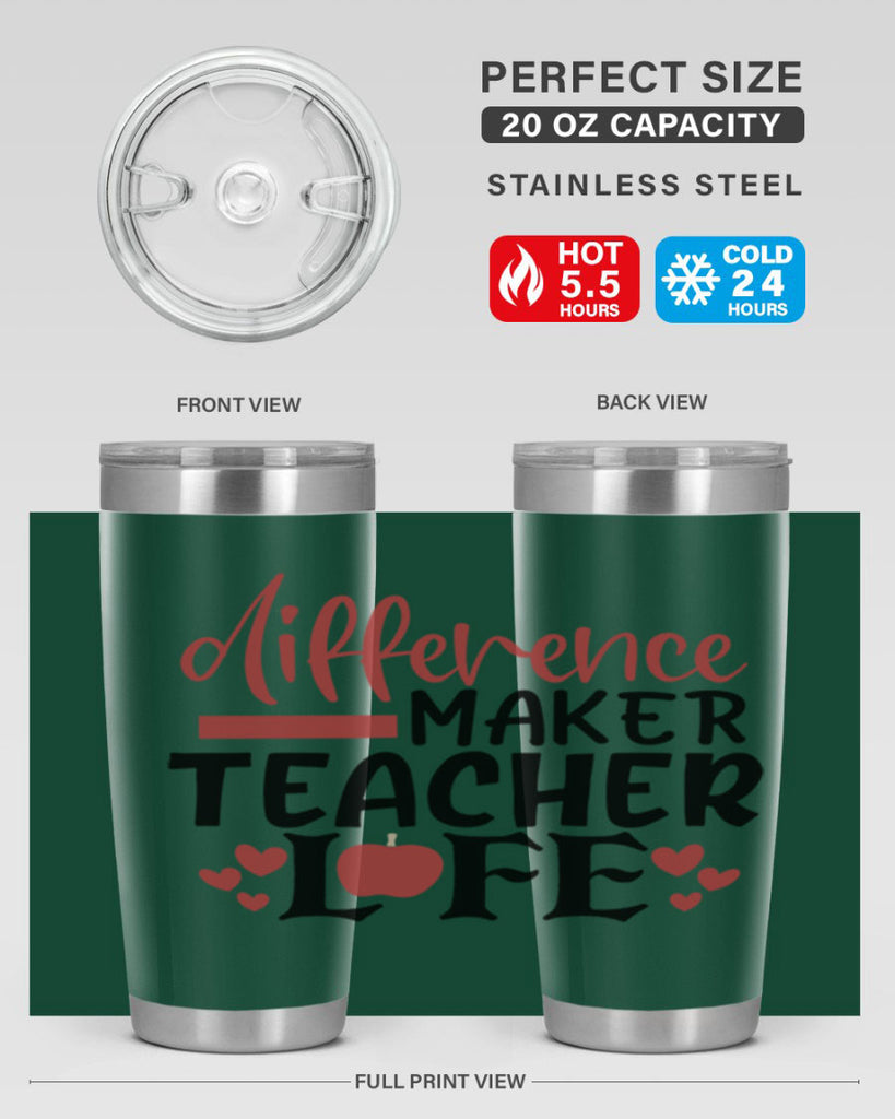 difference maker teacher life Style 118#- teacher- tumbler