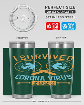 i survived corona virus Style 34#- corona virus- Tumbler