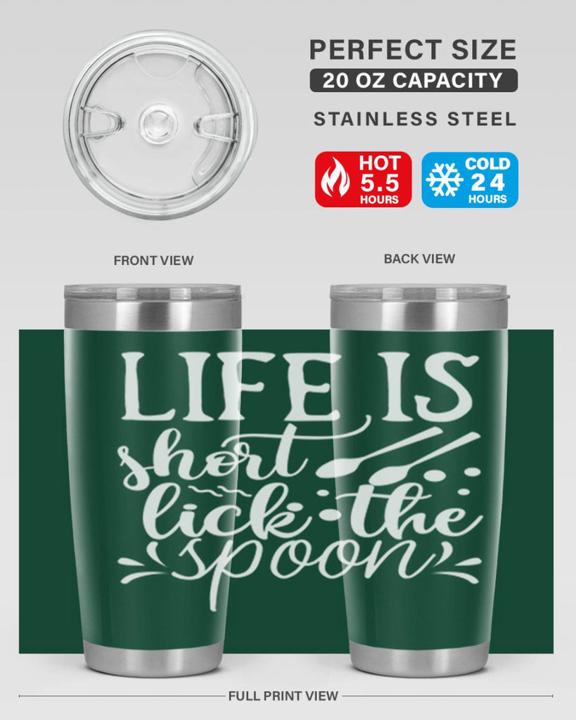 life is short lick the spoon 25#- kitchen- Tumbler