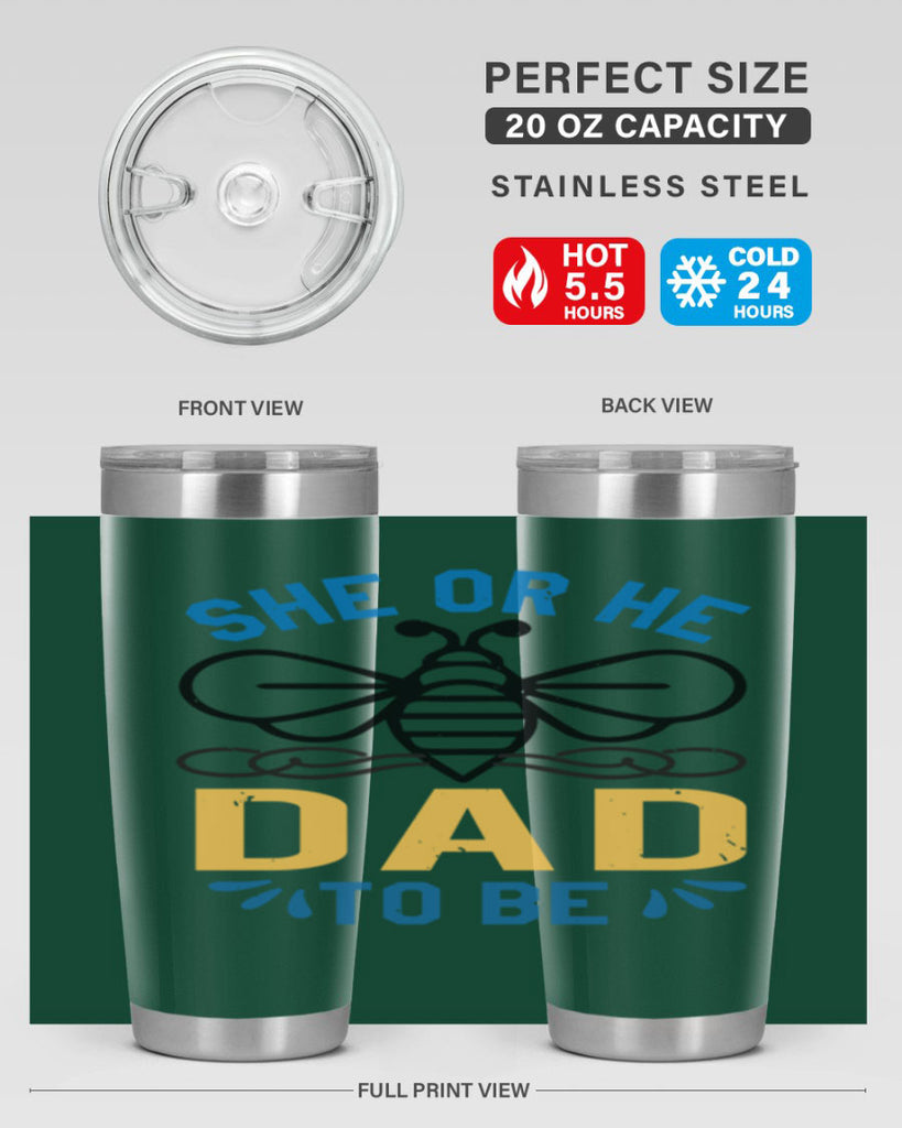 she or he dad to be Style 15#- baby shower- tumbler