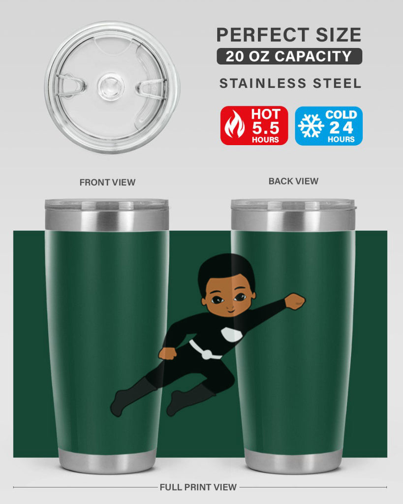 super kid 7#- black men - boys- tumbler