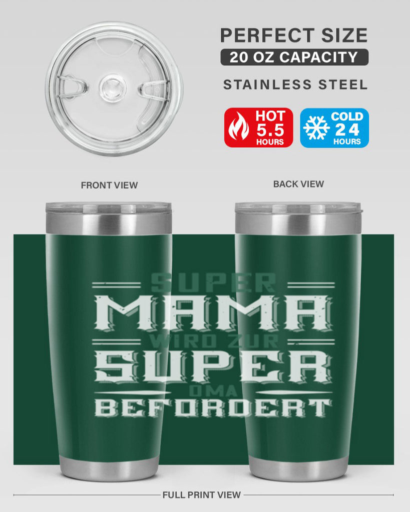 super mama wird zur 9#- grandpa - papa- Tumbler