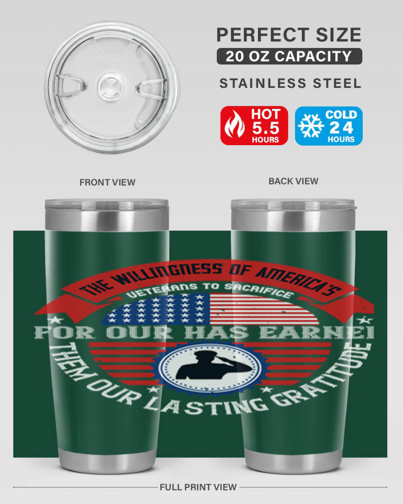 the willingness of americas 88#- Veterns Day- Tumbler