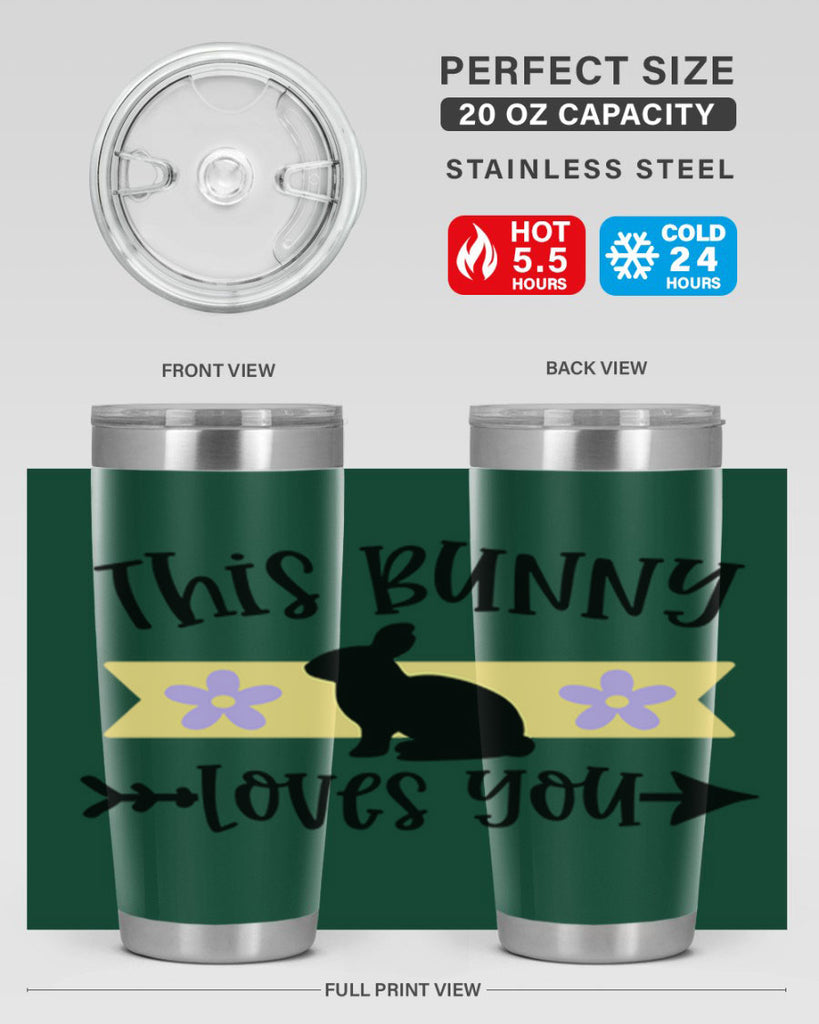 this bunny loves you 10#- easter- Tumbler
