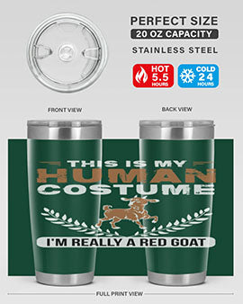 this is my human costume im really a red goat Style 1#- goat- Tumbler