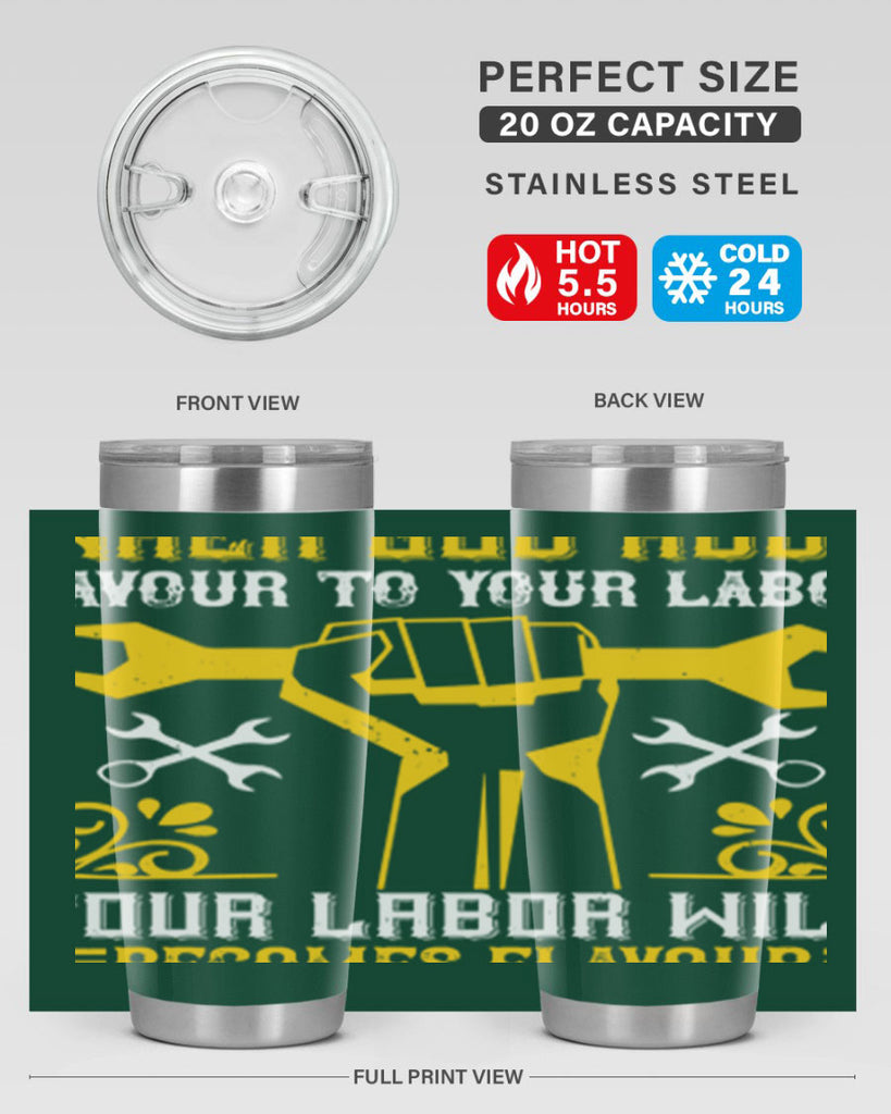 when god adds favour to your labor your labor will becomes flavour 49#- labor day- Tumbler