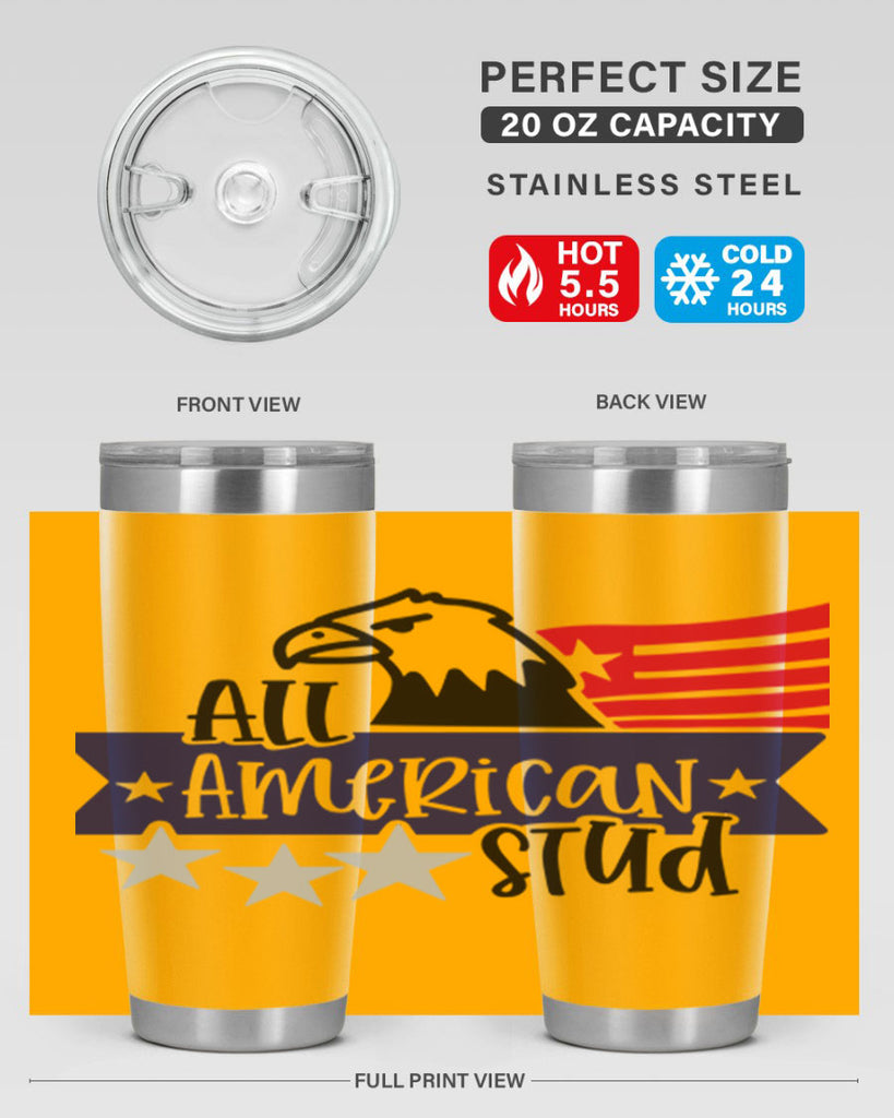 All American Stud Style 142#- Fourt Of July- Tumbler