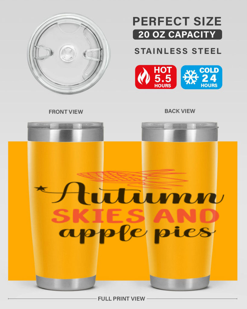 Autumn skies and apple pies 29#- fall- Tumbler