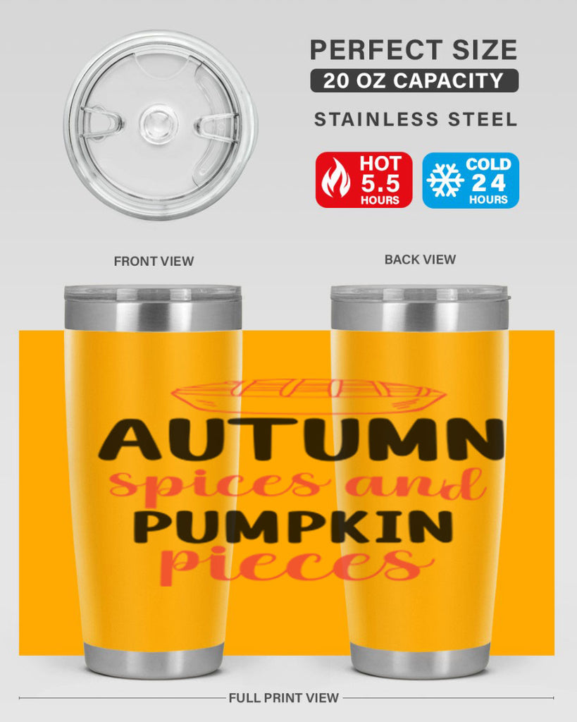Autumn spices and pumpkin pieces 32#- fall- Tumbler