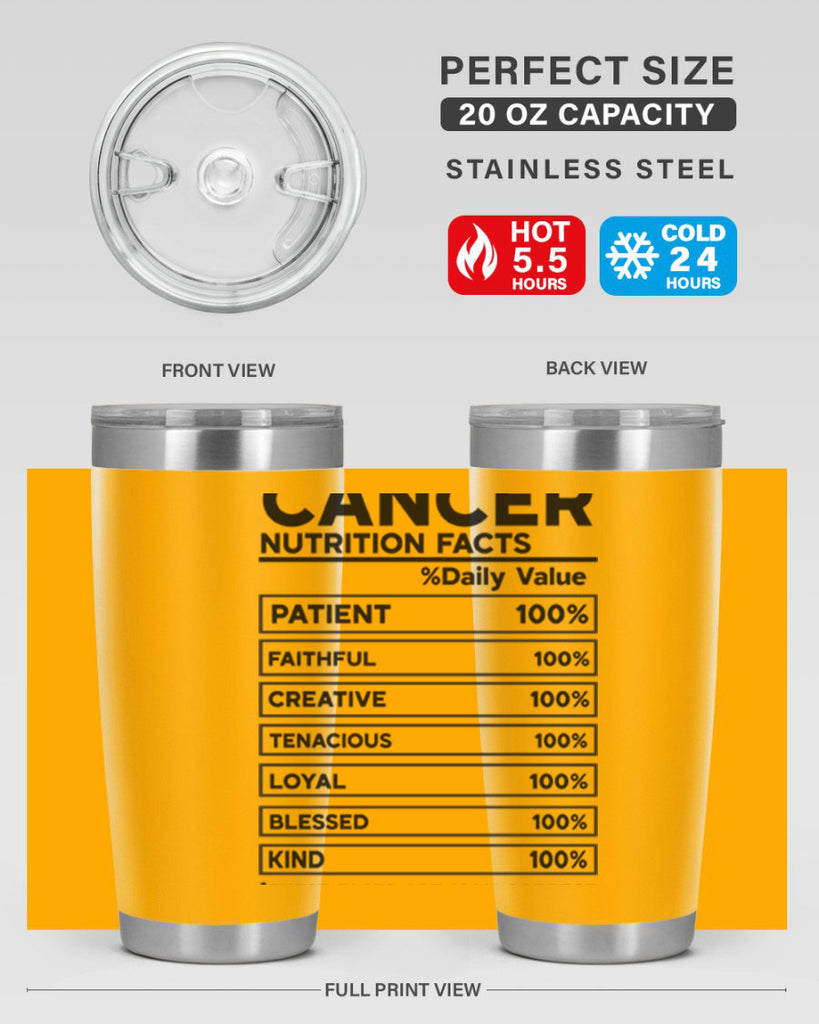 Cancer Nutrition Facts 148#- zodiac- Tumbler