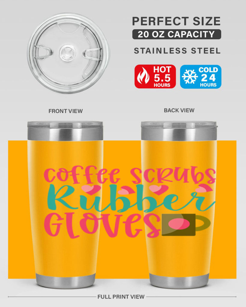 Coffee Scrubs Rubber Gloves Style 391#- nurse- tumbler