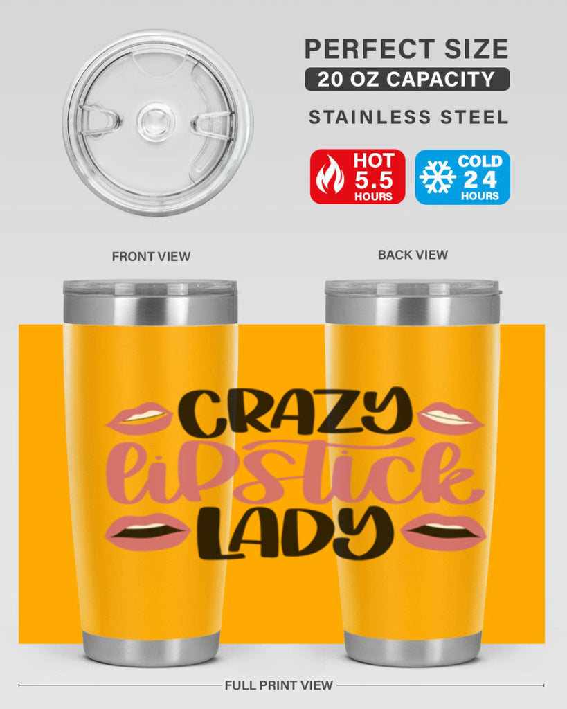 Crazy Lipstick Lady Style 107#- make up- Tumbler