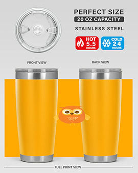 Cute Owl A TurtleRabbit 2#- owl- Tumblers