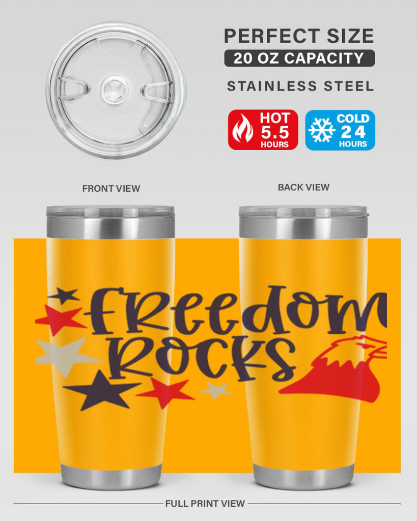 Freedom Rocks Style 148#- Fourt Of July- Tumbler