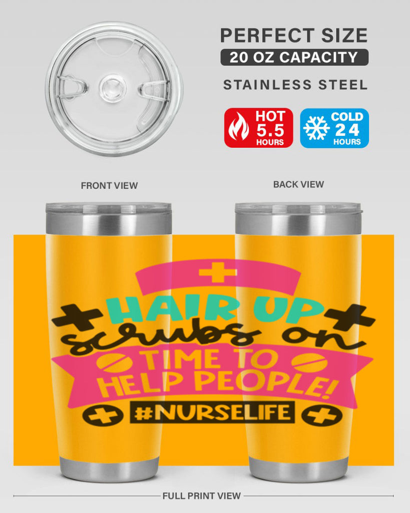 Hair Up Scrubs On Time To Help People Nurselife Style Style 180#- nurse- tumbler