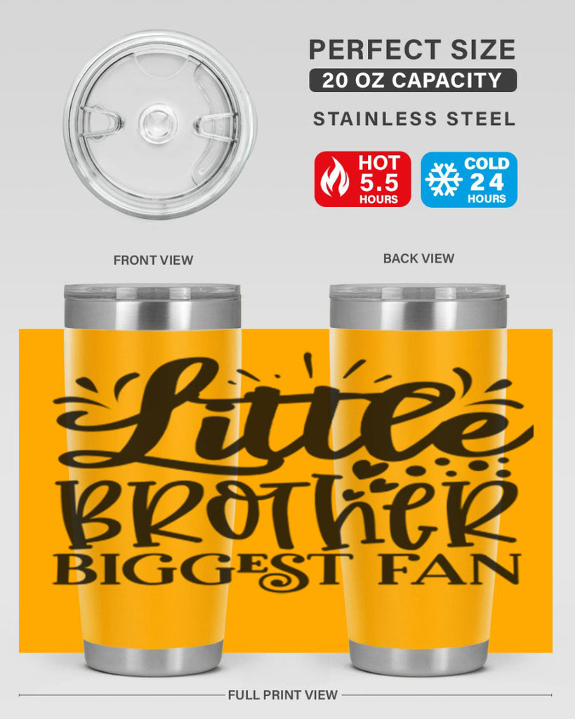 Little Brother Biggest Fan 2056#- baseball- Tumbler