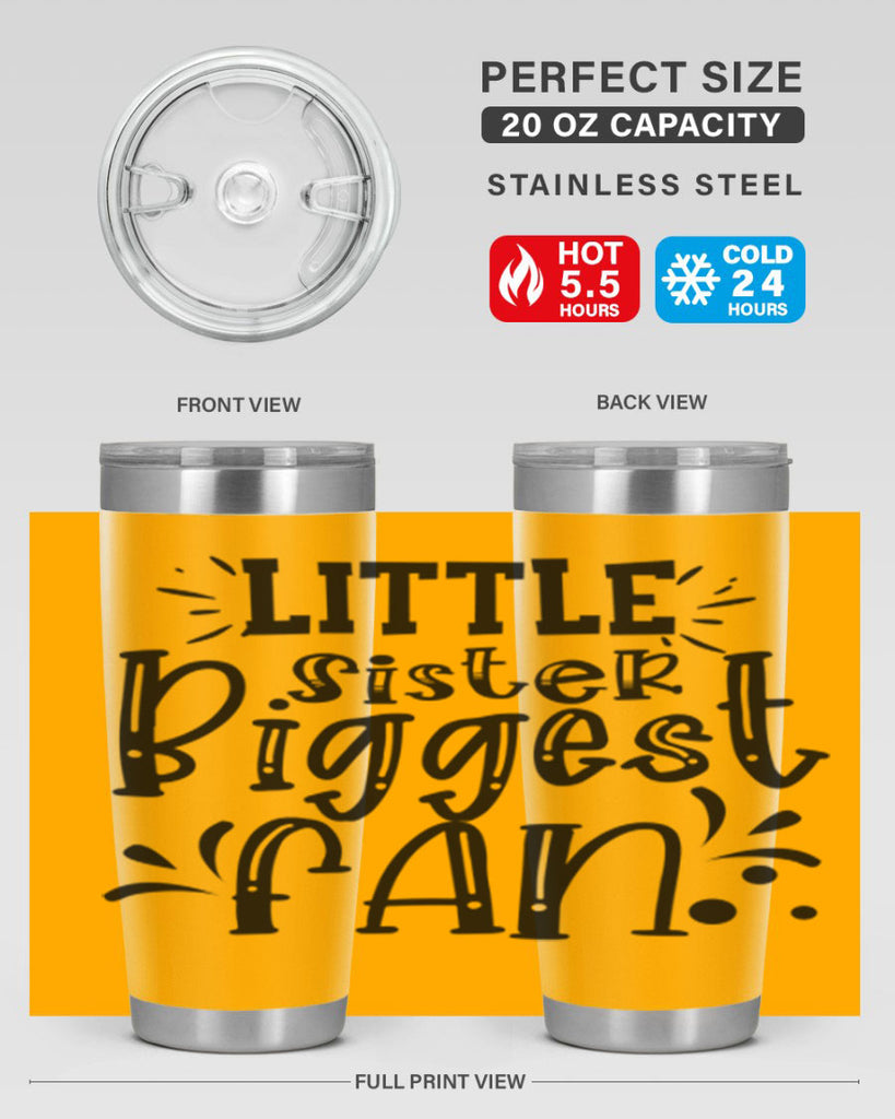 Little Sister Biggest Fan 2055#- baseball- Tumbler