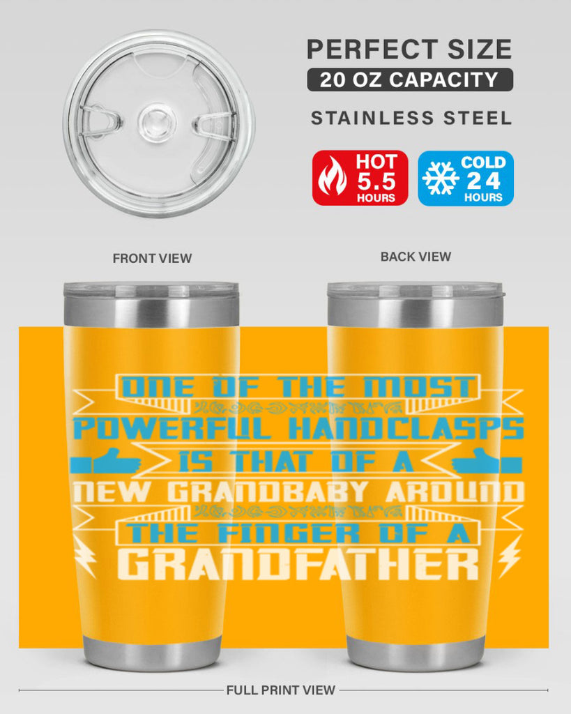 One of the most powerful handclasps is that of a new grandbaby 71#- grandpa - papa- Tumbler