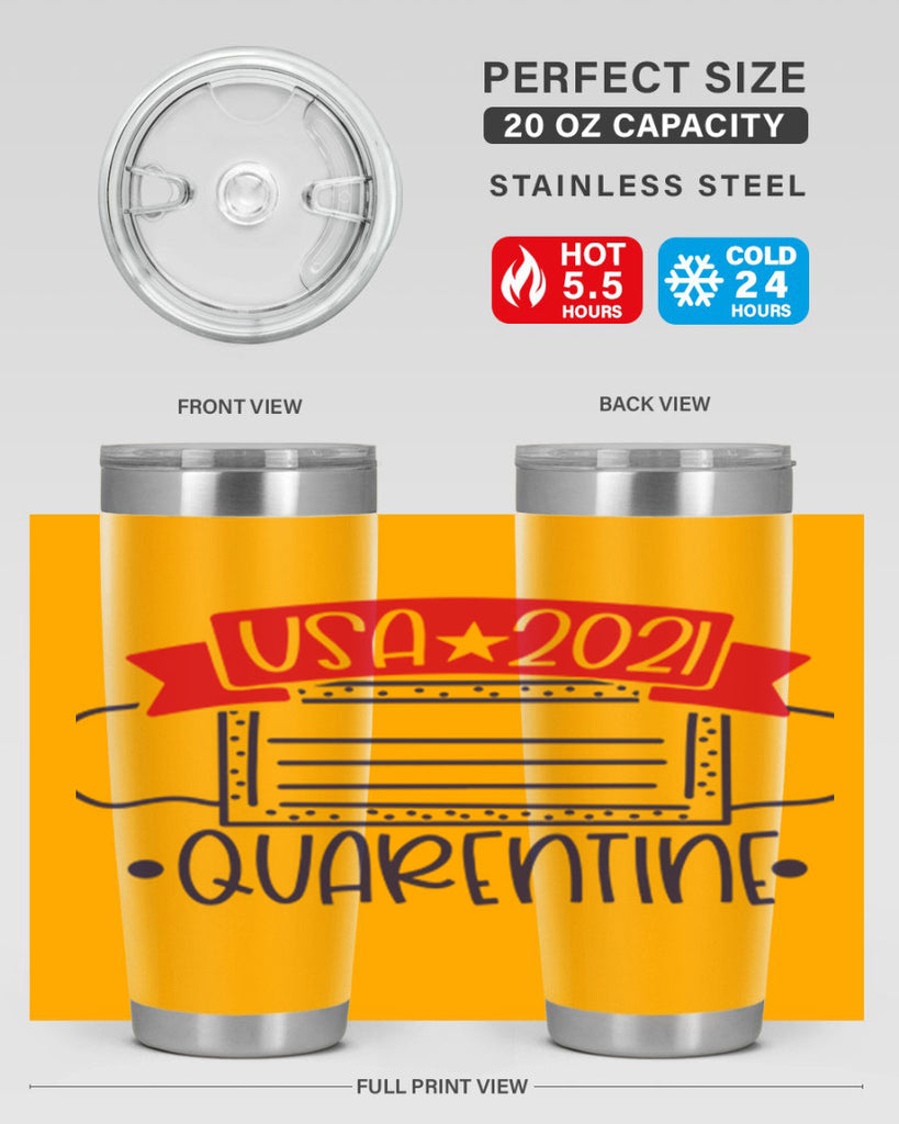 USA Quarentine Style 183#- Fourt Of July- Tumbler
