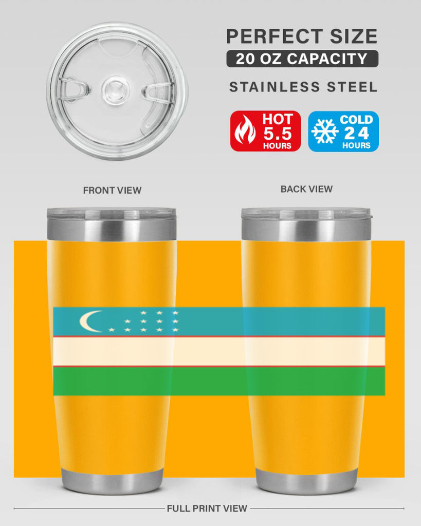 Uzbekistan 8#- world flags- Tumbler