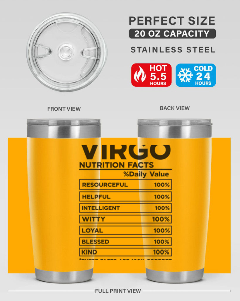 Virgo Nutrition Facts 530#- zodiac- Tumbler