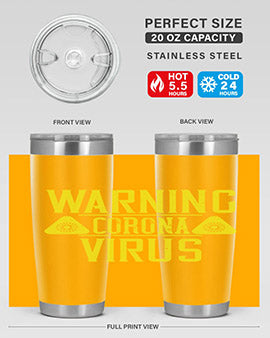Warning Corona Virus Style 17#- corona virus- Tumbler