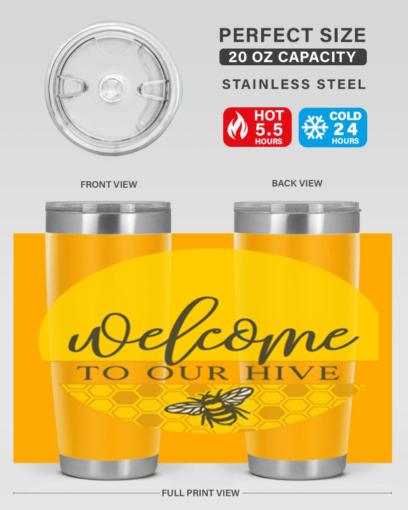 Welcome to our Hive complete yellow590#- spring- Tumbler