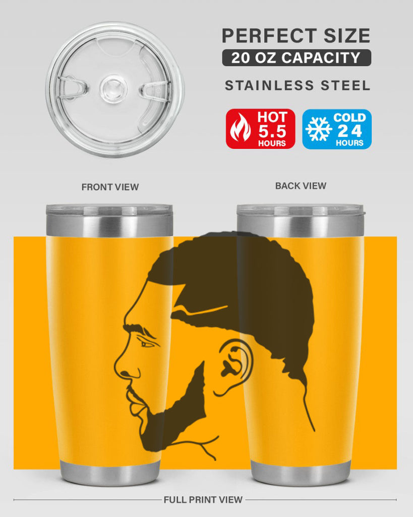 beardman 55#- black men - boys- tumbler