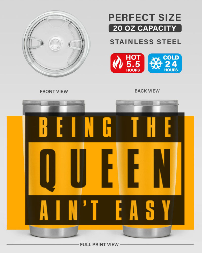 being the queen aint easy 258#- black words phrases- Cotton Tank