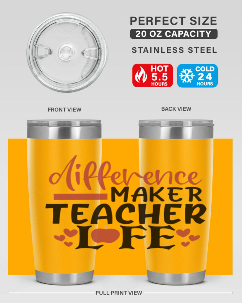 difference maker teacher life Style 184#- teacher- tumbler