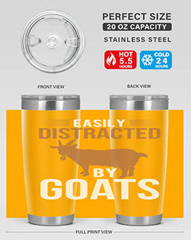 easily distracted by goats Style 5#- goat- Tumbler